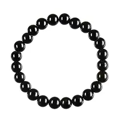 0628850108 Armband, Obsidian (schwarz), 08mm Kugeln | GH Edelsteine, Heilsteine & Schmuck