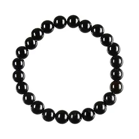 Bracciale, Ossidiana (nero), perline da 08 mm | Marco Schreier