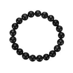 0628850110 Pulsera, Obsidiana (negra), cuentas de 10 mm, 21 cm | Marco Schreier