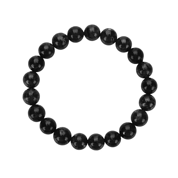 Bracelet, Obsidienne (noire), boules de 10mm, 21cm | Marco Schreier