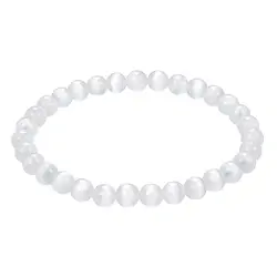 0628950106 Bracciale, selenite, perline da 06 mm | grossista gemme e pietre curative
