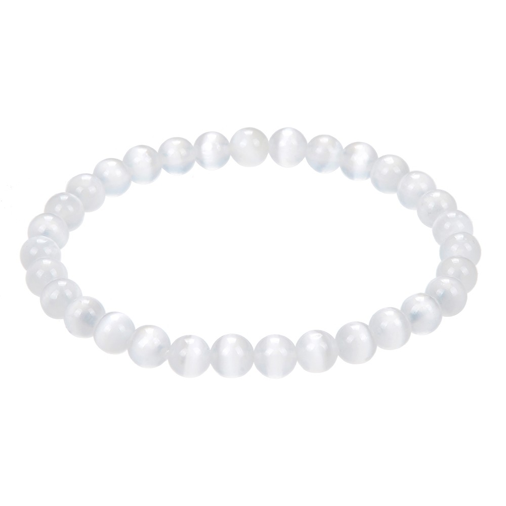 Armband, Selenit, 06mm Kugeln | Großhändler Edelsteine, Heilsteine & Schmuck