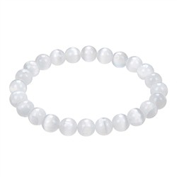 0628950108 Bracelet en perles rondes, sélénite, 08mm boules | Marco Schreier