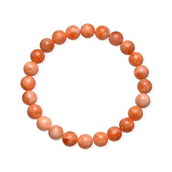 0629550134 Bracciale, calcite (rosso-arancio), perline da 08 mm | Marco Schreier