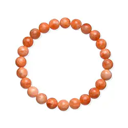 0629550134 Bracelet, calcite (orange-red), 08mm beads | wholesaler gems & healing stones