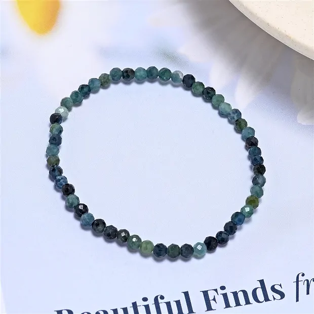 Bracciale, indigolite, perline da 03 mm, sfaccettate, 14 cm (corto) | Marco Schreier