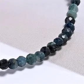 Bracciale, indigolite, perle da 03 mm, sfaccettate, 19 cm | Marco Schreier