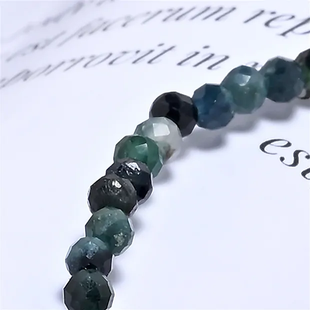 Armband, Indigolith, 03mm Kugeln, facettiert, 19cm | Marco Schreier