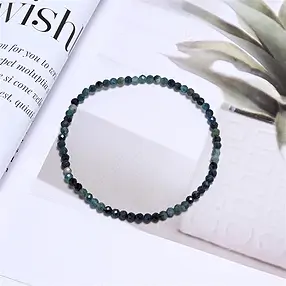 Bracciale, indigolite, perle da 03 mm, sfaccettate, 19 cm | Marco Schreier