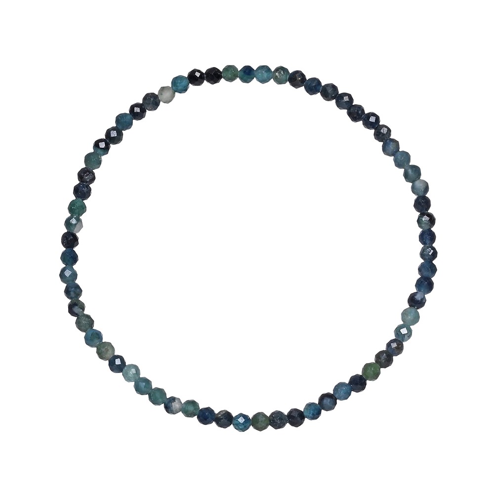 Pulsera, indigolita, cuentas de 03mm, facetada, 19cm | Marco Schreier