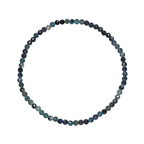 Bracciale, indigolite, perle da 03 mm, sfaccettate, 19 cm | Marco Schreier