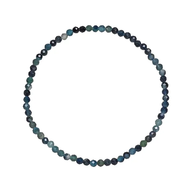 Pulsera, indigolita, cuentas de 03mm, facetada, 19cm | Marco Schreier