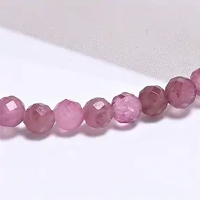 Armband, Turmalin (rosa), 03mm Kugeln, facettiert, 19cm | Marco Schreier