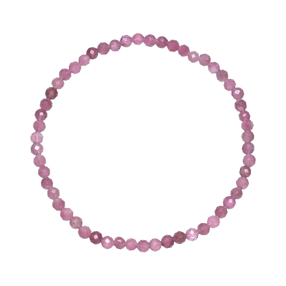 Armband, Turmalin (rosa), 03mm Kugeln, facettiert, 19cm | Marco Schreier