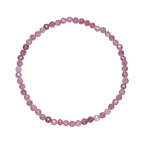 Armband, Turmalin (rosa), 03mm Kugeln, facettiert, 19cm | Marco Schreier
