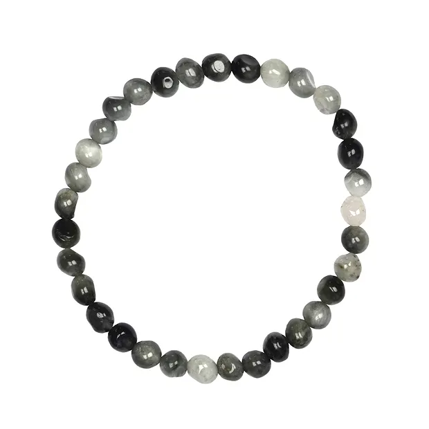 Bracciale, quarzo occhio di gatto, pepite da 06 mm | Marco Schreier