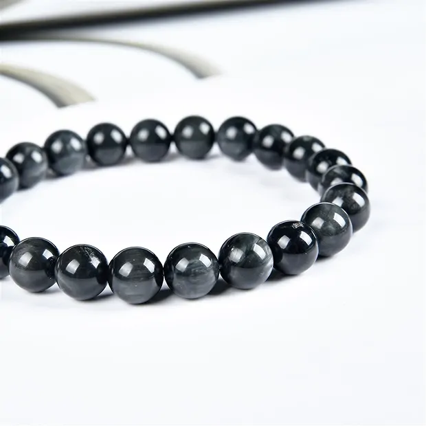 Bracelet, Quartz oeil-de-chat, 08mm boules | Marco Schreier