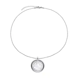 0630816638 Anhänger Herkimerquarz, 3,5cm, Edelstahl, mit Kette | Marco Schreier