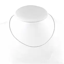 0634000002 Collar de botones, Topacio (blanco), facetado, 3mm/45cm | Marco Schreier