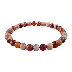 0634250106 Bracelet en Agate (rouge-rose), perles de 08 mm. | Marco Schreier