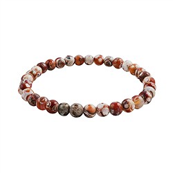 0634250303 Pulsera, Ágata (ágata roja de Mongolia), cuentas 06mm | Marco Schreier