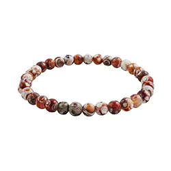 0634250303 Bracelet, Agate (Agate de Mongolie rouge), 06mm boules | Marco Schreier