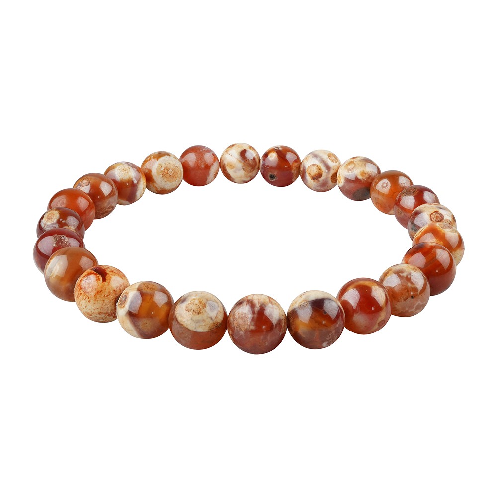 Bracelet, Agate (Agate de Mongolie), 08mm perles rondes | Marco Schreier
