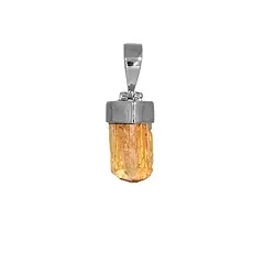 0635225801 Anhänger Imperialtopas, 2,0 - 2,5cm, platiniert | Marco Schreier