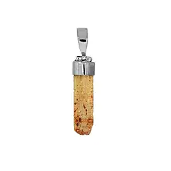 0635225803 Anhänger Imperialtopas, 3,4cm, platiniert | GH Edelsteine, Heilsteine & Schmuck