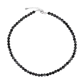 Orecchini Gabbro (Mystic Merlinite) perline da 6 mm, rodiate | Marco Schreier
