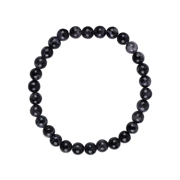 Pulsera, Gabbro (MerlinitaMística), 06mm cuentas | Marco Schreier