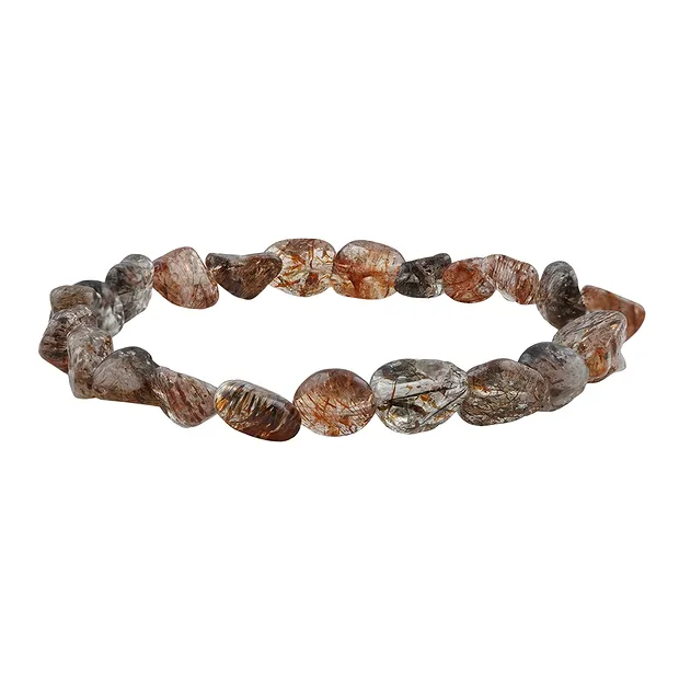 Bracelet, Cacoxenite, 06-09 x 06-08mm nuggets | wholesaler gems & healing stones