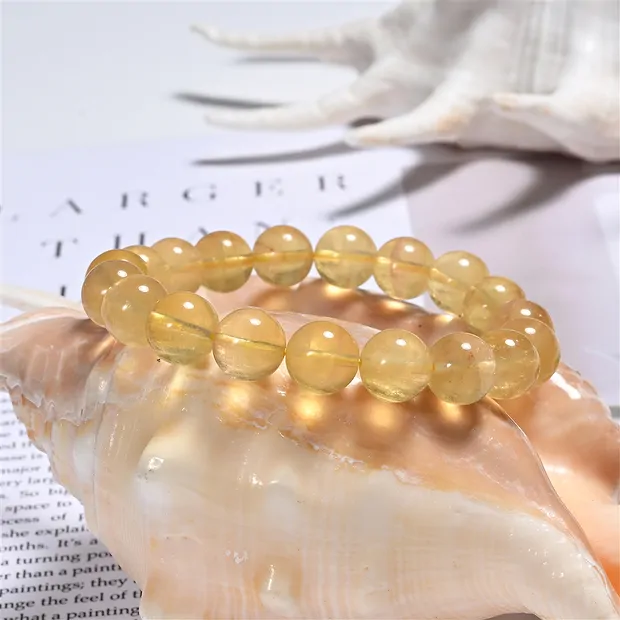 Armband, Fluorit (gelb), 10mm Kugeln | Schreier Edelsteine, Heilsteine & Schmuck