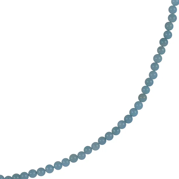 Necklace Amazonite, ball (3mm), rhodiniert | wholesaler gems & healing stones