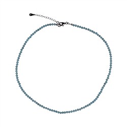 0636914030 Amazonite necklace, ball (3mm), rhodiniert, extension chain | Marco Schreier