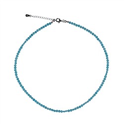 0636916010 Collana di amazzonite, moneta (3,5 - 4,0 mm), sfaccettata, rodiata, catena di estensione | Marco Schreier