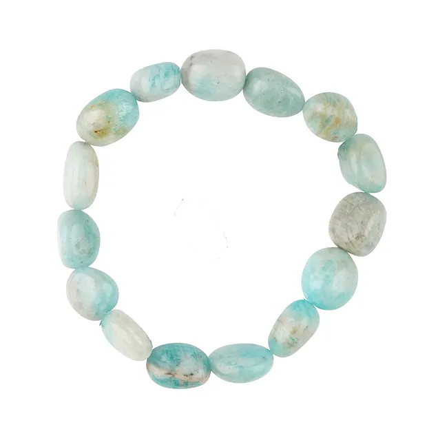 Bracelet, Amazonite (light), 10 - 12mm nuggets | gems, healing stones & jewelry