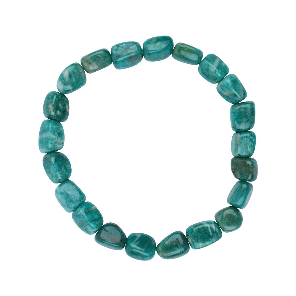 Bracelet, Amazonite (dark), 10-12 mm nuggets | wholesaler gems & healing stones