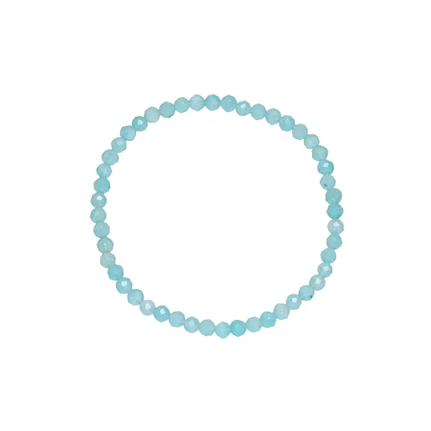 Bracciale, Amazzonite, perline da 03 mm, sfaccettate, 14 cm (corto) | Marco Schreier