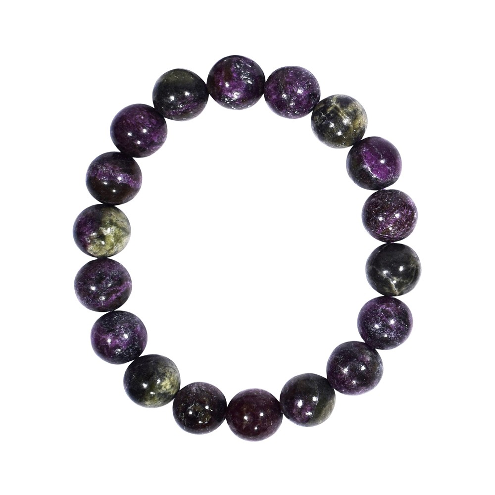Bracelet, stichtite in matrix, 10mm beads | wholesaler gems & healing stones