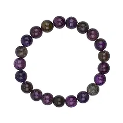 0638950128 Bracelet, stichtite in matrix, 09mm beads | wholesaler gems & healing stones