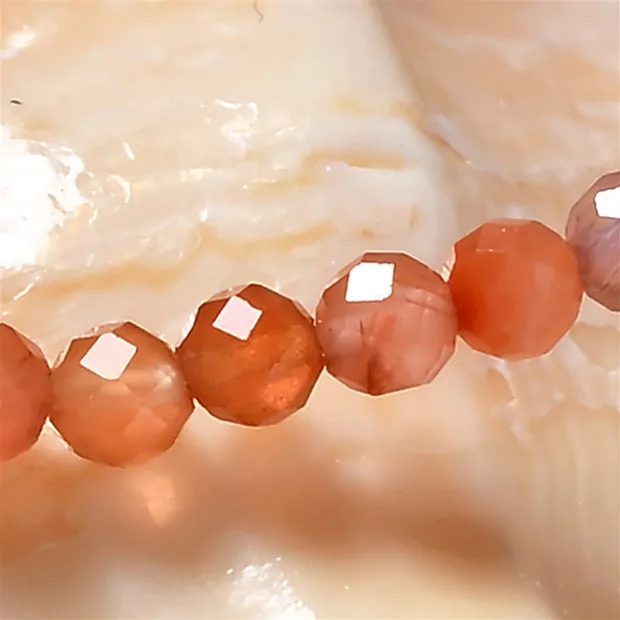 Bracelet, agate pionnière, boules de 03mm, facettes, 14cm (court) | Marco Schreier