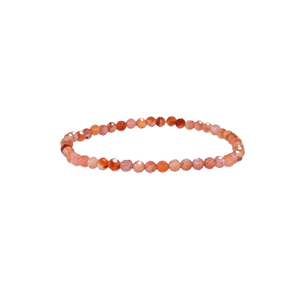 Bracelet, agate pionnière, boules de 03mm, facettes, 14cm (court) | Marco Schreier