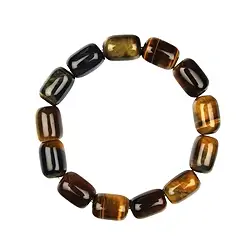 0641750071 Armband, Tigerauge Mix, 14mm Tönnchen | Edelsteine, Heilsteine & Schmuck-Handel