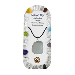 0641822033 Pendentif en pierres roulées avec anneaux, verre opale (synt.), pour support au sol | Marco Schreier