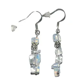 Splitterohrhänger, Opal-Glas (synt.), Metall | Edelsteine, Heilsteine & Schmuck