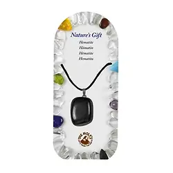 0642122033 Pendentif en pierres roulées avec anneaux, hématite, pour support au sol | Marco Schreier