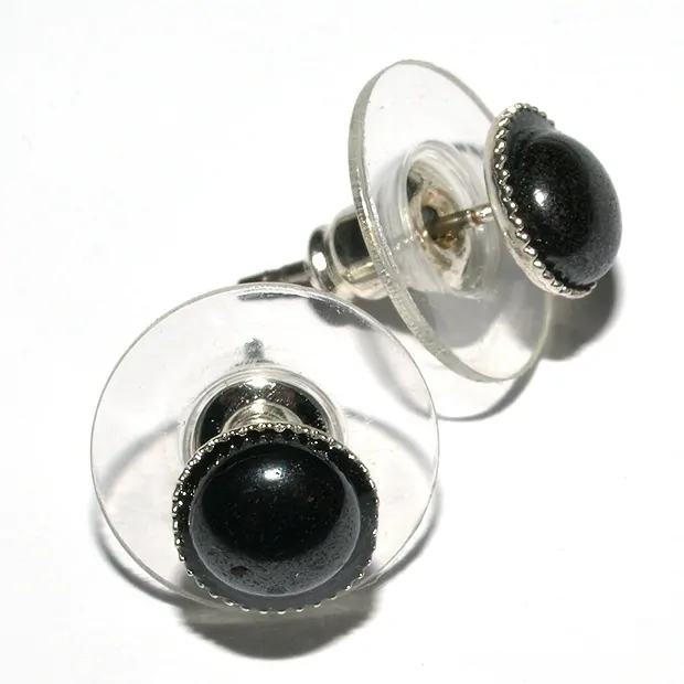 Clous d'oreilles, hématite, cabochon 06mm, pour support au sol | Marco Schreier