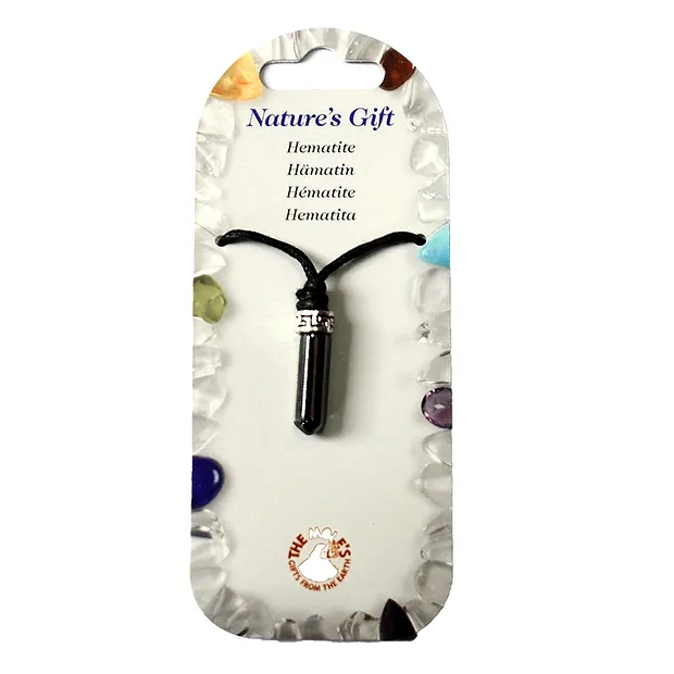 Stift-Anhänger, Hämatin, für Bodenständer | GH Edelsteine, Heilsteine & Schmuck