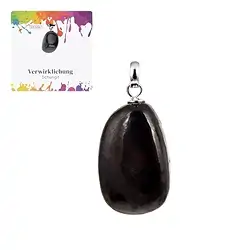 0643225106 Pendant Shungite (stab.), Tumbled Stone small, rhodiniert | Marco Schreier